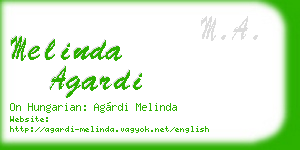 melinda agardi business card